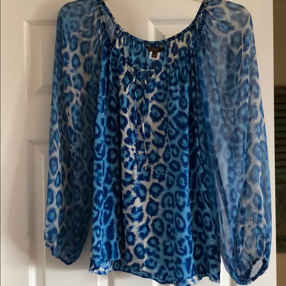 Animal print blouse 💙🩵